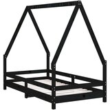  Za dječji krevet crni 80 x 160 cm od masivne borovine | shoptok.hr