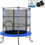  Trampolin sa sigurnosnom mrežom okrugli 140 x 160 cm plavi | shoptok.hr