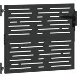 vidaXL Vrtna vrata Crna 105 x 100 cm Čelik s praškastim premazom | shoptok.hr