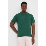 Lacoste Pamučna majica za muškarce, boja: zelena, bez uzorka | shoptok.hr