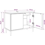  ormar BREMEN 69 x 33 x 50,5 cm Crni hrast Konstruirano drvo | shoptok.hr