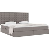  Postelja s shranjevanjem Taupe 200 x 200 cm Umjetno usnje, (5000105130) | Shoptok.si