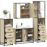 vidaXL 4-dijelni set kupaonskog namještaja boja hrasta sonome drveni | shoptok.hr