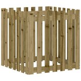 vidaXL Vrtna sadilica s izgledom ograde 70 x 70 x 70 cm od borovine | shoptok.hr