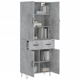  Visoka komoda siva betona 69,5x34x180 cm od konstruiranog drva | shoptok.hr