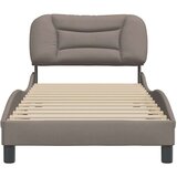 vidaXL Posteljni okvir z vzglavjem taupe 90x190 cm blago, (21081896) | Shoptok.si
