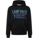 CAMP DAVID Sweater majica svijetloplava / crvena / crna / bijela