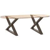  noge za mizo za kavo 2 kosa naravno jeklo 70x(42-43,3) cm jeklo | Shoptok.si
