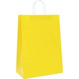  Papirnate vrećice 250 kom s ručkama žute 32x17x44 cm | shoptok.hr