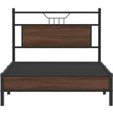 vidaXL Okvir kreveta bez madraca smeđa boja hrasta 107x203 cm drveni | shoptok.hr