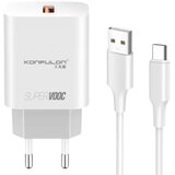 Konfulon Kućni punjač C87Q+Type C kabl 25W VOC | ePonuda.com