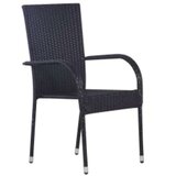  3-dijelni vrtni blagovaonski set crni | shoptok.hr