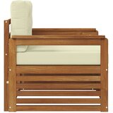  Set vanjskih sofa Čvrsto drvo akacije i poliester Prirodna - Prirodna boja i krem Otvoreni okvir | shoptok.hr