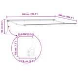  Skrovita tenda Crvena i bijela pruga 500x300 cm | shoptok.hr