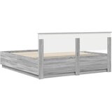  Krevetna konstrukcija s uzglavljem Siva sonoma 200 x 200 cm | shoptok.hr