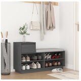 Omarica za čevlje siva 110x34x61 cm trdna borovina Cene