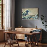  Slika - Hokusai Katsushika – The Great Wave off Kanagawa 60x40 U prirodnom drvenom okviru | shoptok.hr