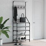  The Living Store Regal za oblačila s prostorom za čevlje siva sonoma 70x34x184cm - Regal Za Oblačila, (21442736) Cene