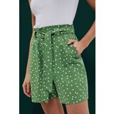 Marisse Cotton Polka Dot Shorts L-Sh-3728 Palm Cene