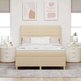 Box Krem Box Spring Postelja z Vzmetnico, 140x200 cm Tkanina, (22050440) | Shoptok.si