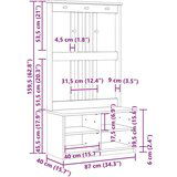 vidaXL Drvo za dvoranu SANDENS 87x40x159,5 cm puno drvo bor | shoptok.hr