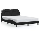 vidaXL Okvir za krevet s LED svjetlima crni 140x190 cm od umjetne kože Cijene