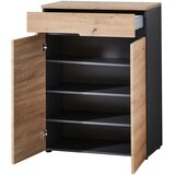 Mömax omara za čevlje memphis, hrast, temno siva | Shoptok.si