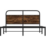 vidaXL Okvir kreveta bez madraca dimljena boja hrasta 140x190cm drveni | shoptok.hr