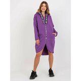 Fashion Hunters Women's Long Hoodie - purple Cene
