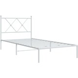 Metalni okvir za krevet s uzglavljem bijeli 90 x 190 cm | shoptok.hr