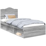  Okvir za krevet s uzglavljem Siva Sonoma 75 x 190 cm | shoptok.hr