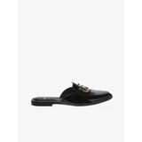 Love Moschino Black Women's Leather Slippers - Women