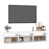 TV ormarić s LED svjetlima bijeli 180 x 35 x 40 cm | shoptok.hr