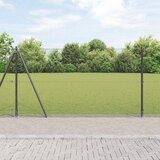 vidaXL Zavarena žičana ograda sa 13 Flanged Posts Siva 1.2x50 m Čelik Cijene