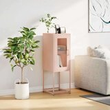 vidaXL Komoda ružičasta 36x39x107 cm Hladno valjani čelik | shoptok.hr