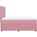  Krevet s oprugama i madracem ružičasti 140x190 cm baršunasti | shoptok.hr