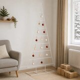  Metalna božićna jelka KUOPIO 210 cm Čelik s praškastim premazom - 210 cm Bijela bez LED svjetala | shoptok.hr