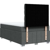 vidaXL Box spring postelja z vzmetnico temno siva 120x190 cm blago | Shoptok.si