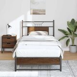 vidaXL Posteljni okvir brez vzmetnice hrast 75x190 cm inženirski les | Shoptok.si