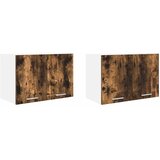 Viseći ormarić 2 pcs Dimljeni hrast i bijela 60 x 31 x 40 cm | shoptok.hr