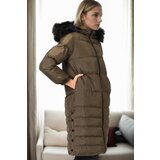Dewberry Z6740 LADIES' COAT-KHAKI-1 Cijene
