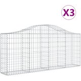  Lučne gabionske košare 3 kom 200x30x80/100 cm pocinčano željezo | Eponuda.com