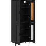  Visok predalnik 2 pcs Črna Orehovina Inženirski les in steklo, (5000107762) | Shoptok.si