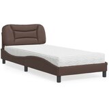  Krevet s madracem Hvar smeđi 90 x 200 cm od umjetne kože | shoptok.hr