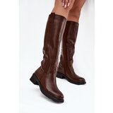 Boto Women's Officer Boots With Low Heel Insulated Brown Averna | Eponuda.ba