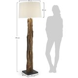 Kave Home Bela/rjava stoječa svetilka s tekstilnim senčilom (višina 175 cm) Powell – | Shoptok.si