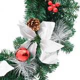  Božićni vijenac s LED svjetlima zeleni 60 cm PVC | shoptok.hr