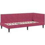  Kutni okvir kreveta Vinska crvena 80 cm x 200 cm Baršun | shoptok.hr