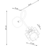  Stenska svetilka BELUCI 1S črna, (21347327) | Shoptok.si