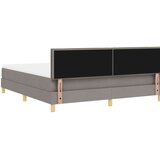  LED Box Spring Krevet Sivo-smeđa 180 x 200 cm tkanina | shoptok.hr